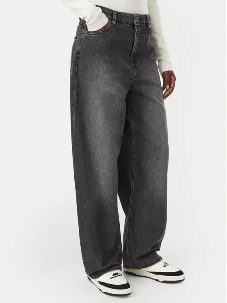 Billabong Jeans hlače Holly Baggy Mid Wide Leg črna