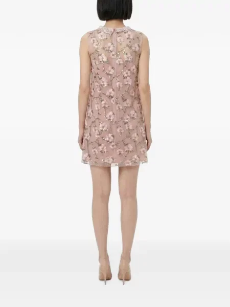 Rochie mini Self-portrait cu paiete cu model floral roz