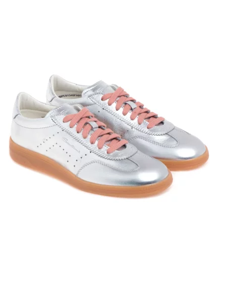 Sneakersy Santoni skórzane szare