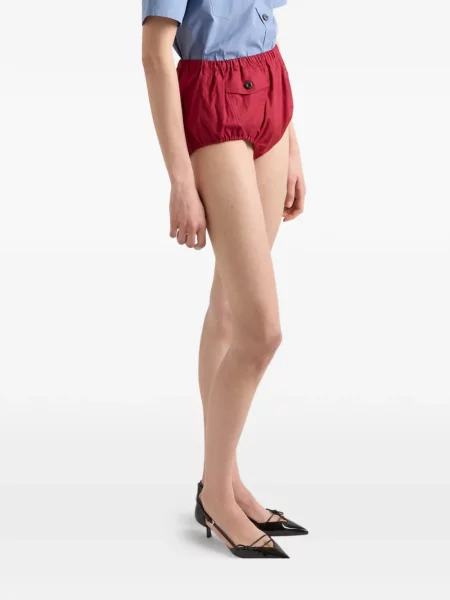 Шорти Prada поплин червено