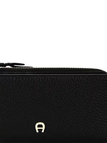 Portofel Aigner din piele cu autograf negru