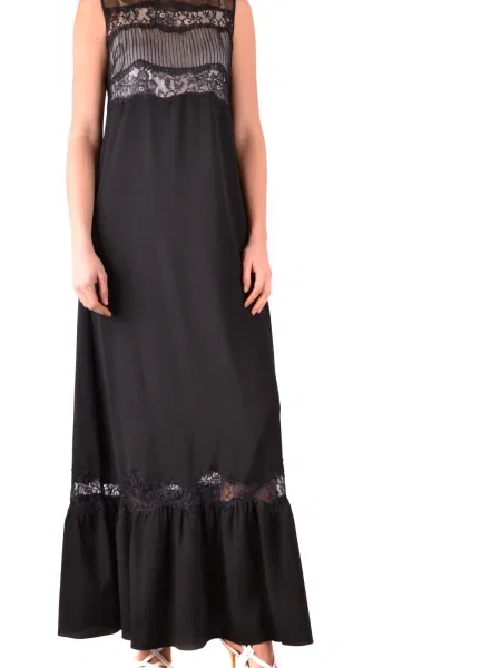 Maksi sukienka maxi Twin-set Simona Barbieri bez rękawów czarna