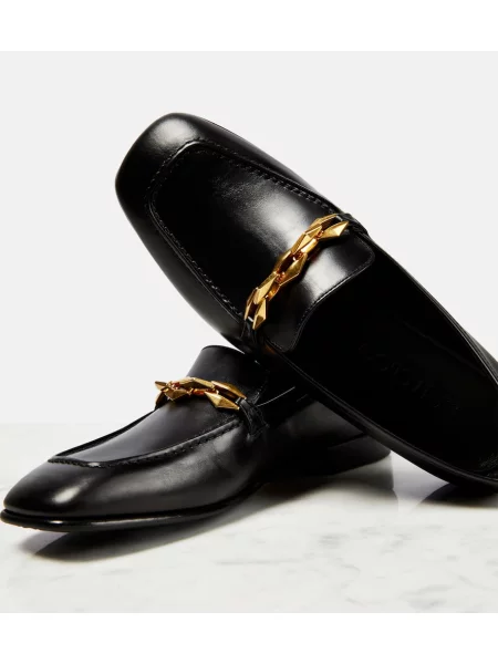 Pantofi loafer Jimmy Choo din piele negru