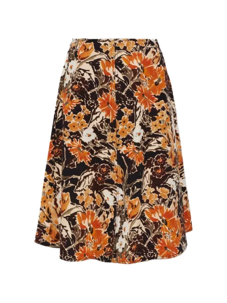 Fustă midi Marni cu model floral cu imagine portocaliu