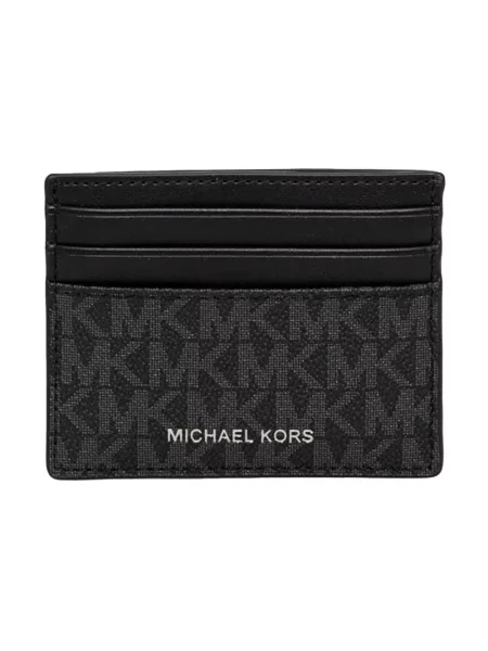 Portfel z detal z logo model Greyson' Michael Kors czarny
