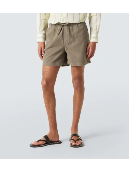 Pantaloni scurți Frame din canvas verde