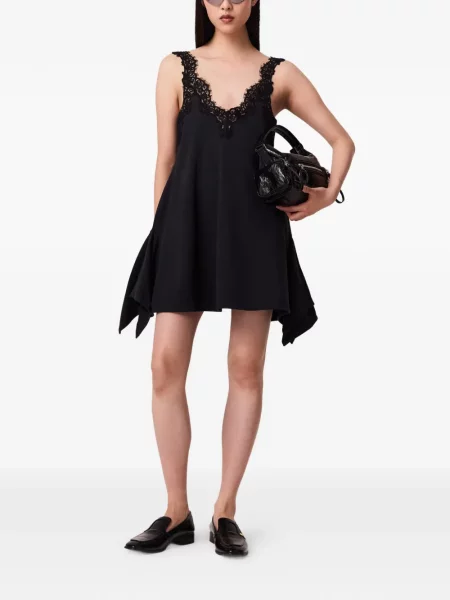 Rochie mini Stella Mccartney din dantelă negru