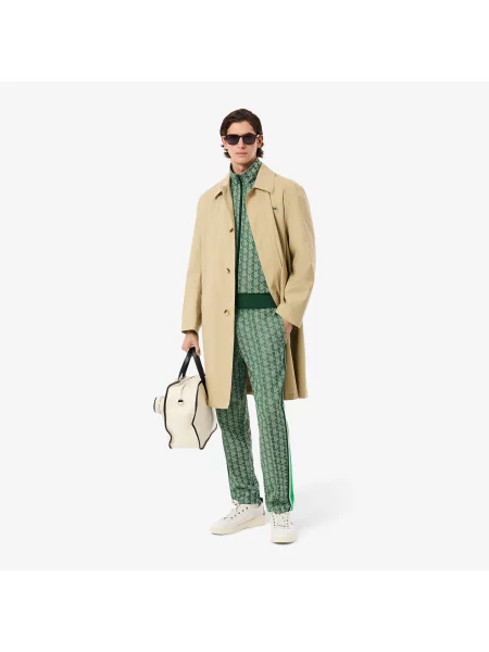 Lacoste Żakardowa Bluza Dresowa Paris Zapinana Na zielony
