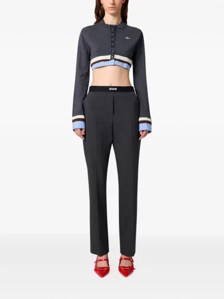 Pantaloni Msgm cu autograf gri