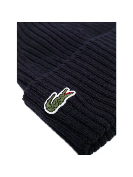 Czapka zimowa Lacoste navy blue niebieska