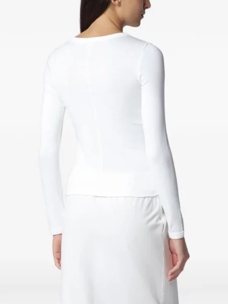 Lung tricou Flore Flore alb