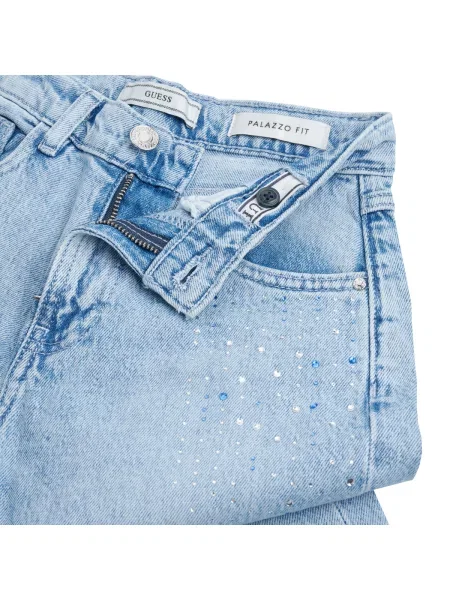 Gyerek denim ruha Guess kék