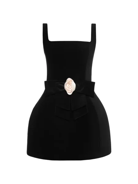 Sukienka mini Anouki z naszywkami czarna