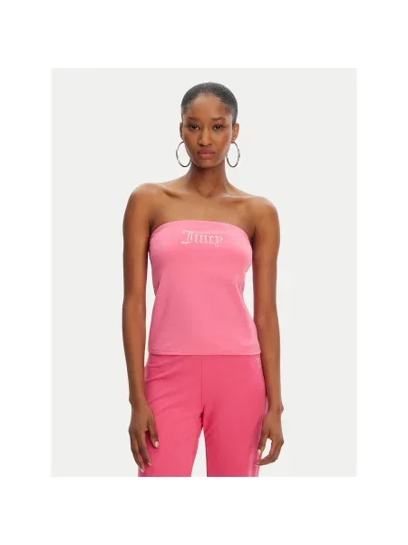 Juicy Couture Felső Babey Slim Fit rózsaszín