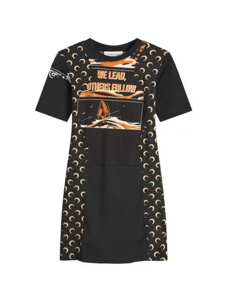 Rochie Marine Serre cu imagine negru