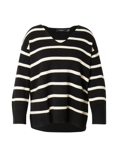 Vero Moda Curve Svetr VMCSaba černá bílá