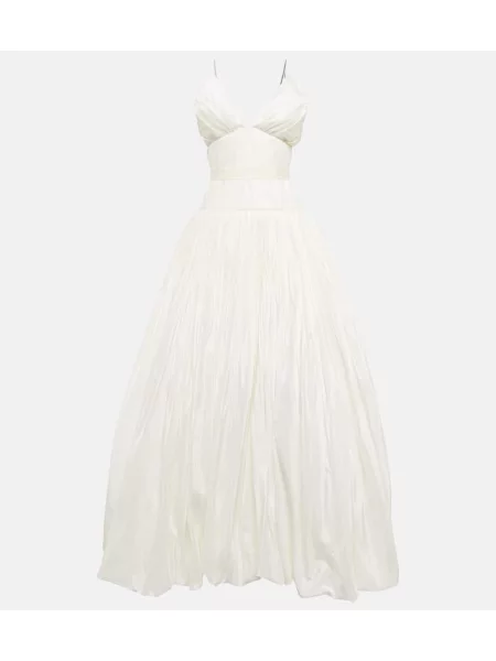 Rochie Danielle Frankel de mătase alb