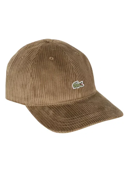 Czapka z daszkiem Lacoste brązowa