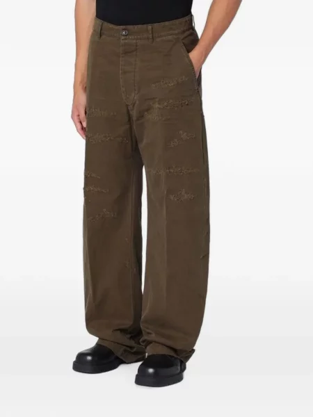Pantaloni Dsquared2 zdrențuiți verde