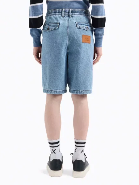 Джинсовые шорты Armani Exchange голубые
