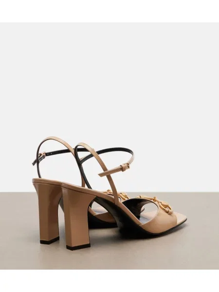 Sandale Gucci din piele slingback roz