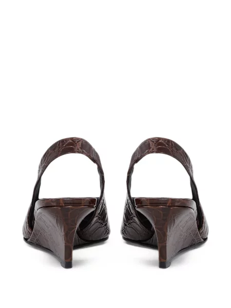 Pantofi cu toc Notabene slingback maro