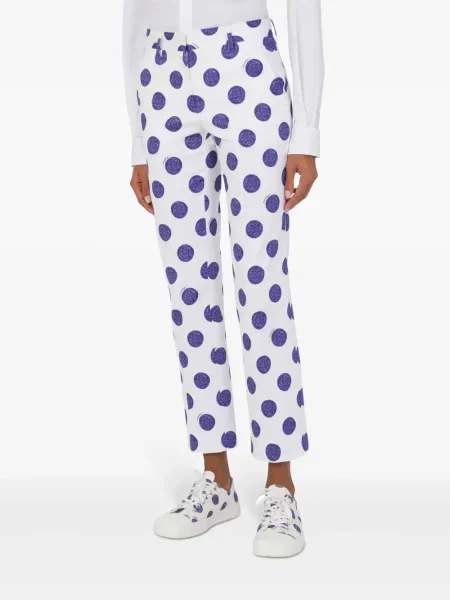 Pantaloni Moschino cu buline alb