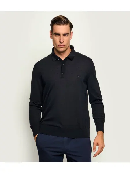 BOSS BLACK De lână pulover H-Lancione-L negru
