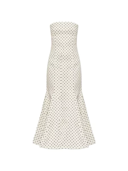 Rochie midi Rotate Birger Christensen cu buline fără bretele