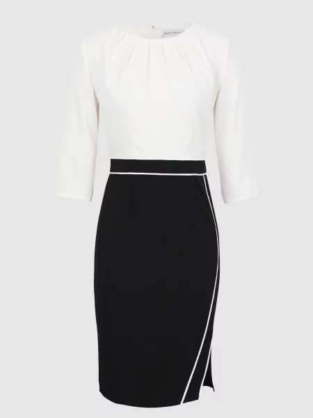 Anna Field Rochie mulate negru alb