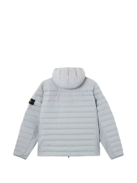Geacă Stone Island cu glugă cu strasuri gri