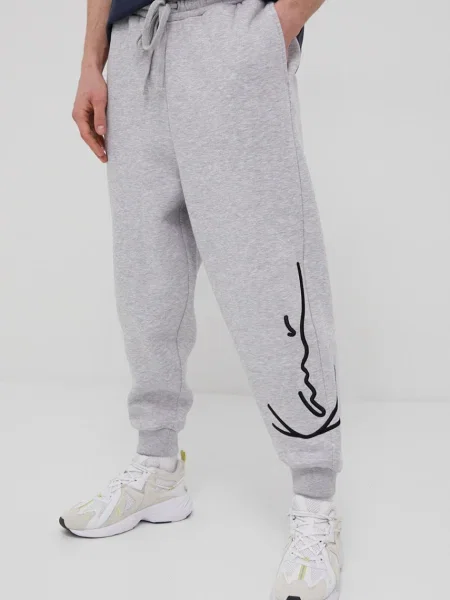 Karl Kani Pantaloni gri deschis negru