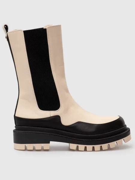 Кожаные ботинки челси Babe Pay Pls бежевые