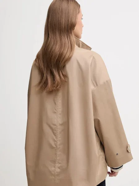 Bunda Tommy Hilfiger přechodná oversize zelená