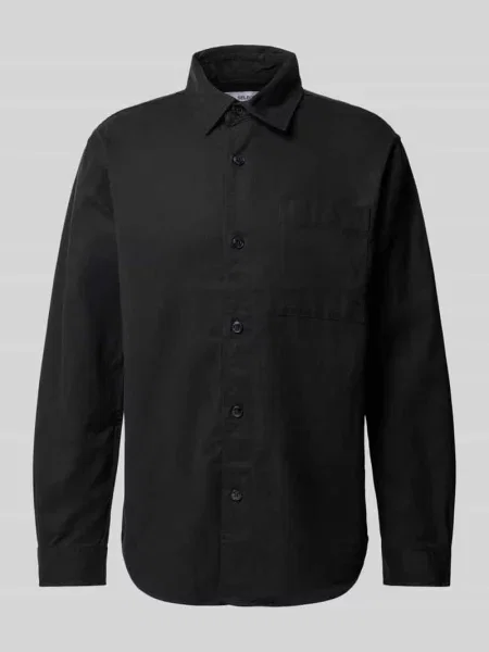 Kurtka koszulowa o kroju regular fit z kieszenią na piersi model ‘ACE THAIS’ Selected Homme czarna