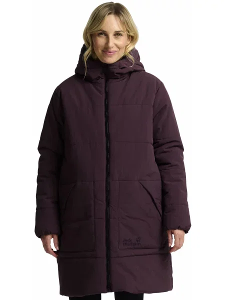 Зимова куртка Jack Wolfskin Northern lite coat w синтетичний бордовий