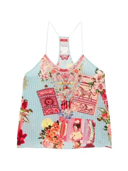 Top Camilla albastru