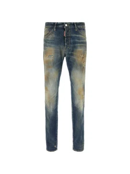 Ursuleț de pluș blugi Dsquared2 zdrențuiți albastru