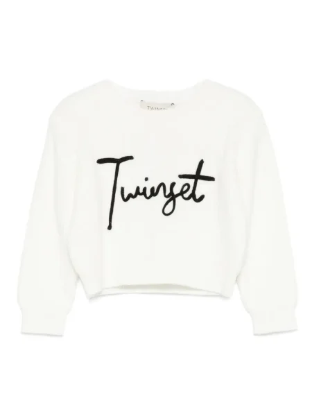 Sweter dziecięcy Twinset biały