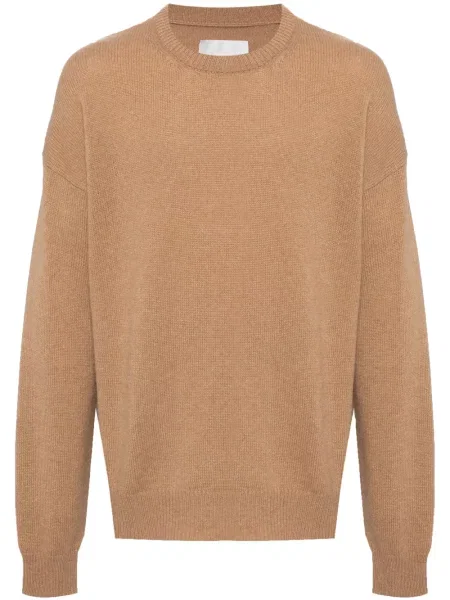 Pulover Jil Sander din cașmir cu decolteu rotund maro