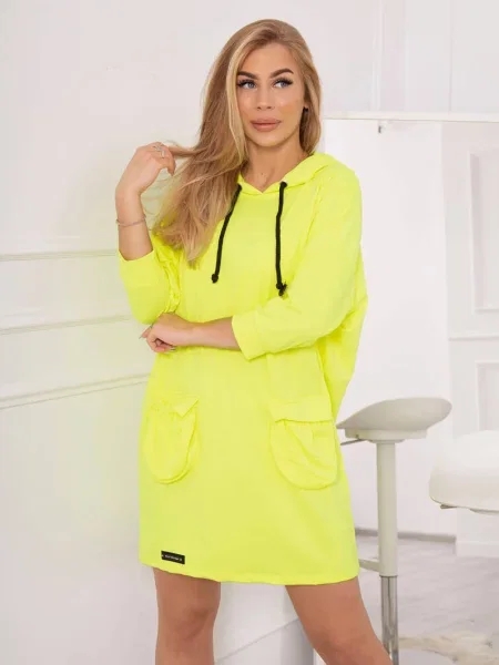 Rochie Kesi cu glugă de costum galben