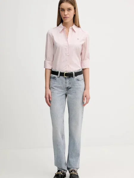 Tommy Hilfiger jeansy high waist niebieskie