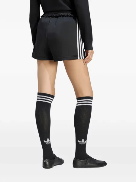 Tricou Adidas cu broderie cu dungi negru