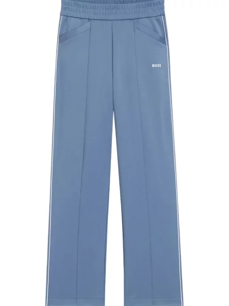 Pantaloni Boss cu dungi alergare albastru