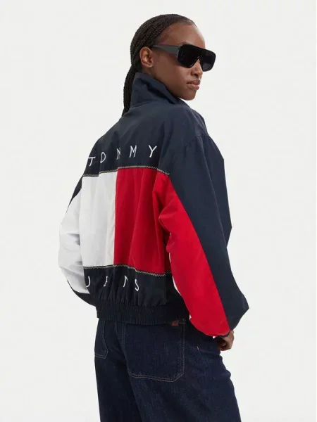 Tommy Jeans Преходно яке Flag Тъмносин