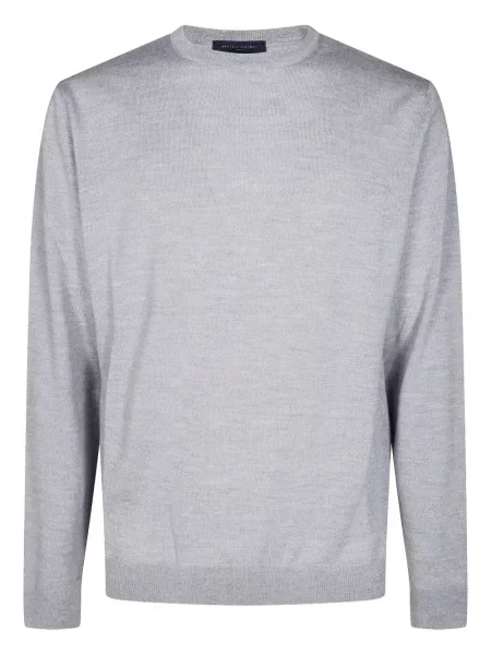 Lung tricou Daniele Fiesoli din lână merinos gri