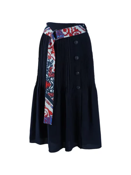 Fusta plisata Claudie Pierlot plisată până la genunchi negru