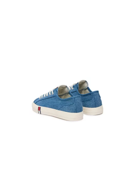 Tommy Jeans Sportbačiai be auliuko ARCHIVE tamsiai / tamsiai džinso / raudona / balta mėlyna