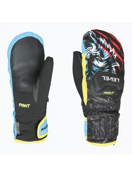 Mănuși de schi pentru copii Level Race Jr Mitt black/yellow negru