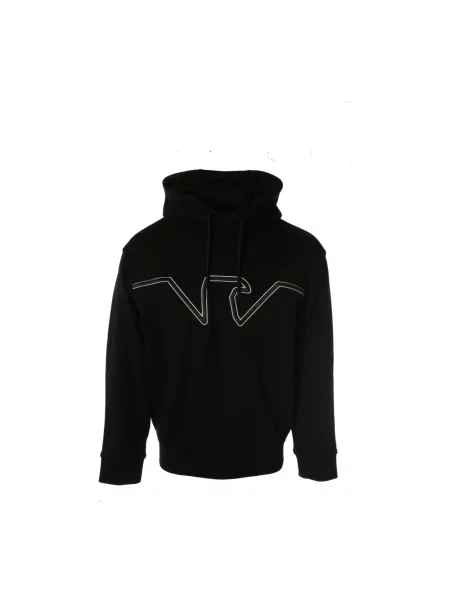 Bluza z kapturem Armani z kapturem z dżerseju czarna